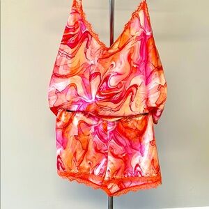 INC International Concepts Pink and Orange Pajama Set